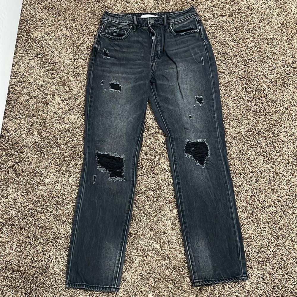 Black ripped jeans size 25 from bohme